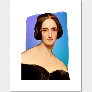 English Novelist Mary Shelley illustration Posters and Art